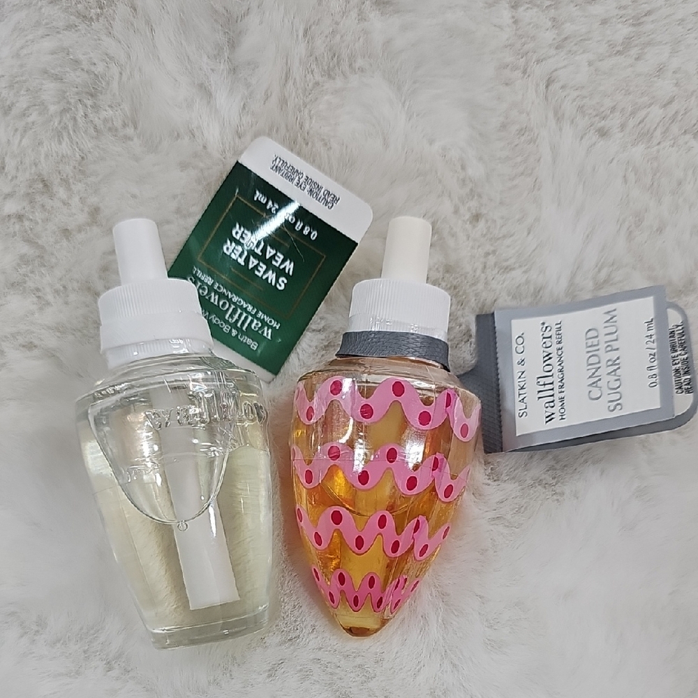 Bath & Body Works Wallflower refills candies sugar plum sweater weather